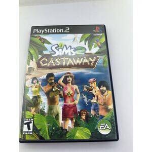 Sims 2 Castaway Sony PlayStation 2 2007 CIB Complete w/ manual